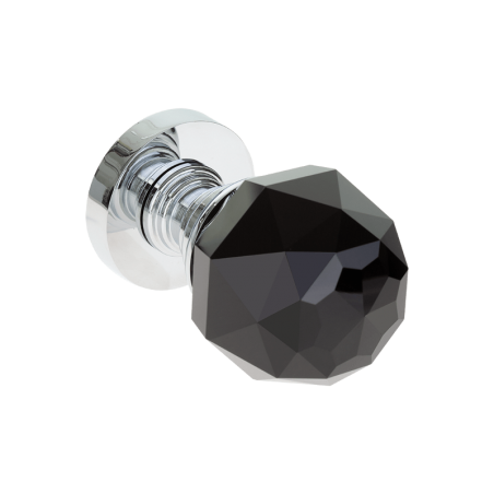 Gałka Ruchoma Kryształowa Biała GLOSSY Chrom