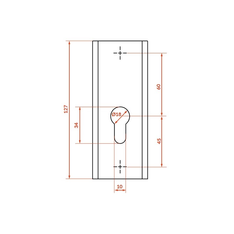 Szyld Podłużny Czarny do Klamki FLOKO
