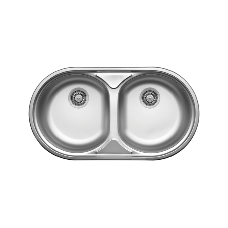 Zlewozmywak Dwukomorowy Metalowy Normal