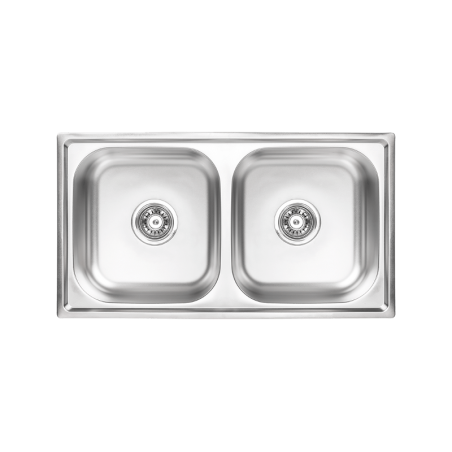 Zlewozmywak Dwukomorowy Metalowy Standard