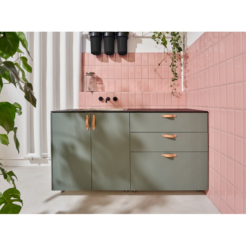 Bateria Umywalkowa Podtynkowa Czarna z Korkiem MURO