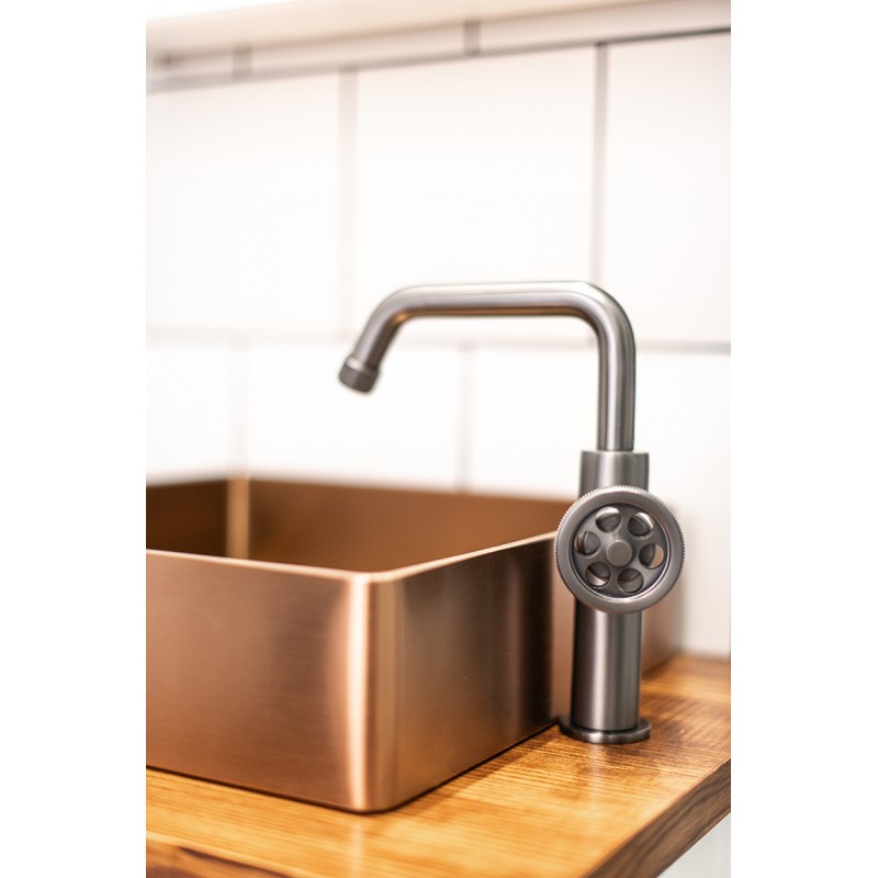 Bateria Umywalkowa z Wylewką L Muro Grafit Bateria Umywalkowa z Wylewką L Muro Grafit