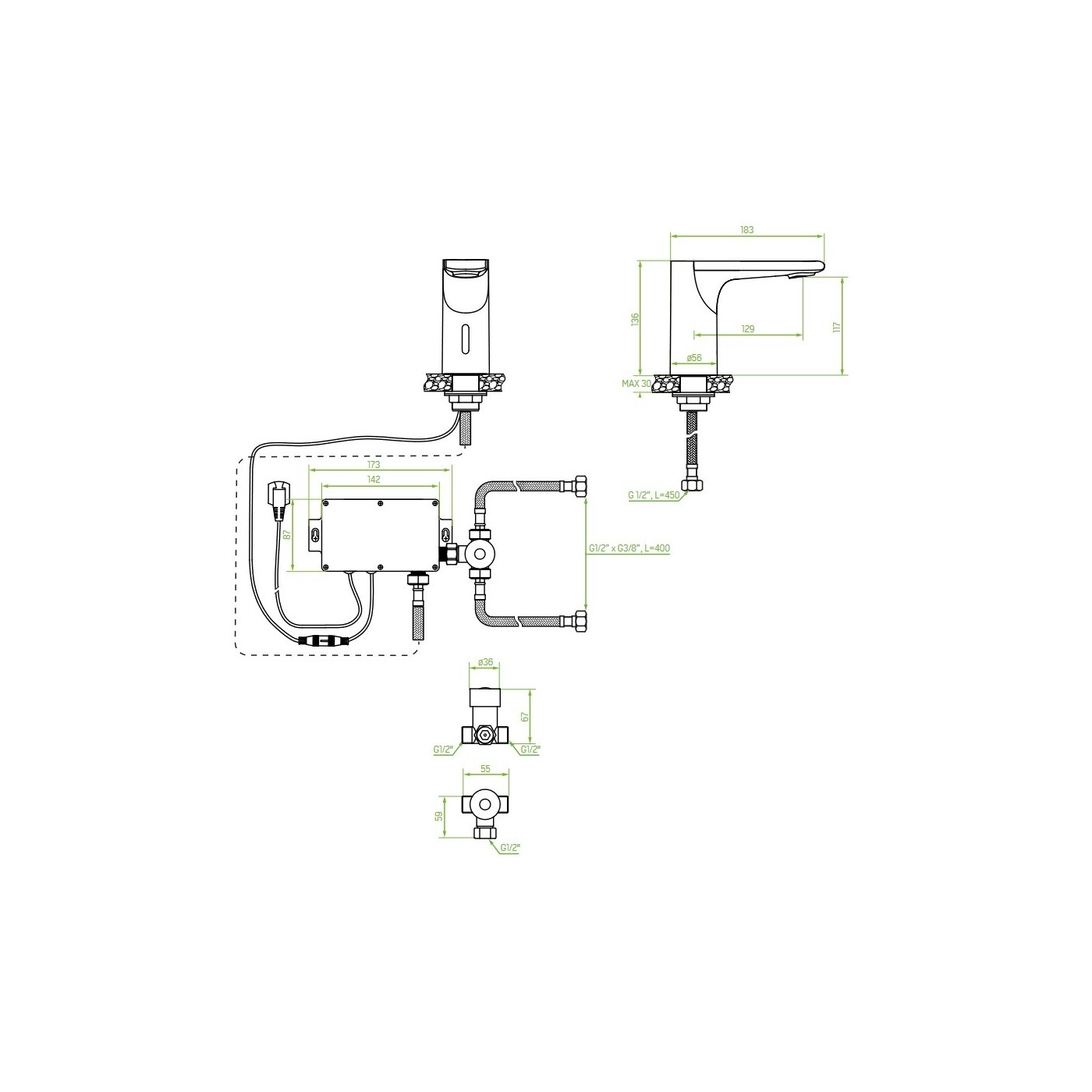 Bateria Umywalkowa Bezdotykowa Regulacja Temperatury Bateria Umywalkowa Bezdotykowa Regulacja Temperatury