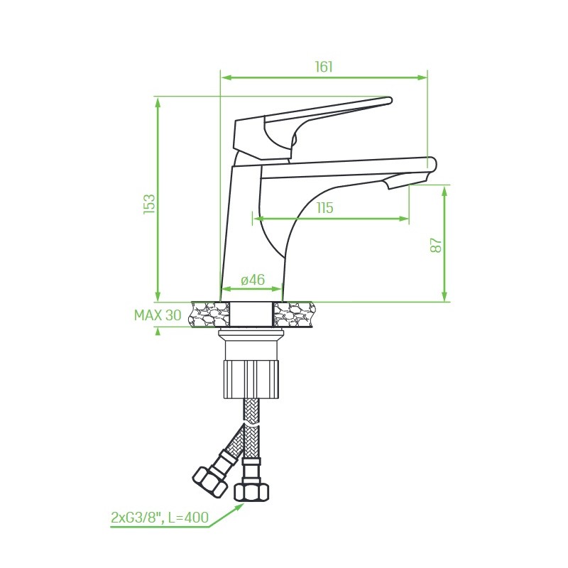 Bateria Umywalkowa Stojąca Chrom Plato Bateria Umywalkowa Stojąca Chrom Plato