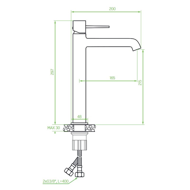 Bateria Umywalkowa Stojąca Chrom Pola Bateria Umywalkowa Stojąca Chrom Pola