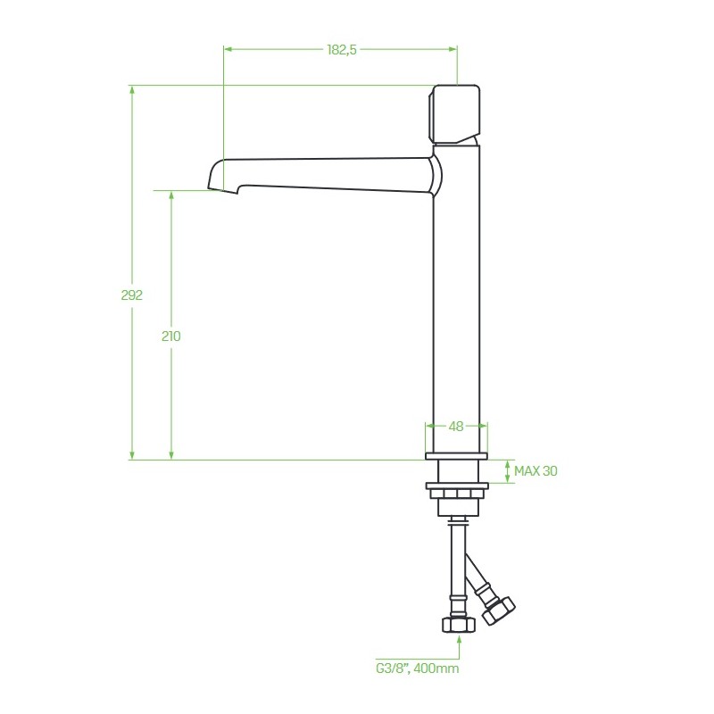 Bateria Umywalkowa Stojąca Nablatowa Pretto Czarna