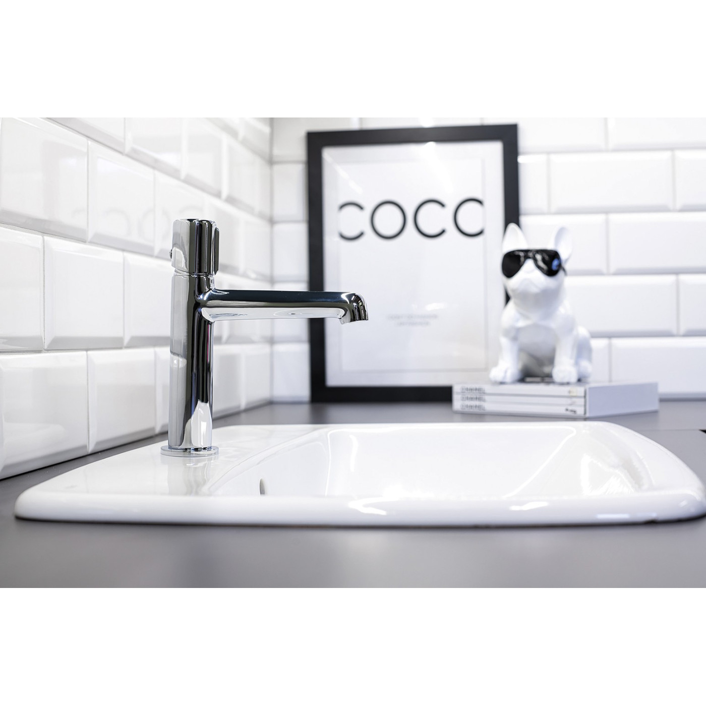 Bateria Umywalkowa Stojąca Pretto Chrom