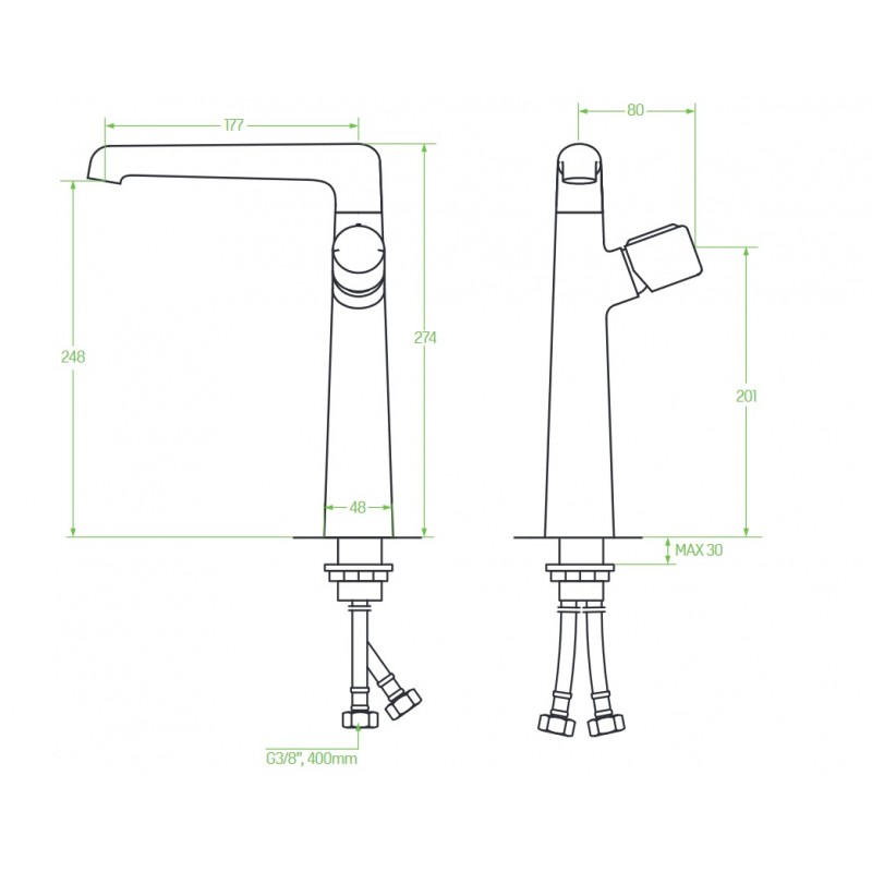 Bateria Umywalkowa Stojąca L Pretto Chrom Bateria Umywalkowa Stojąca L Pretto Chrom