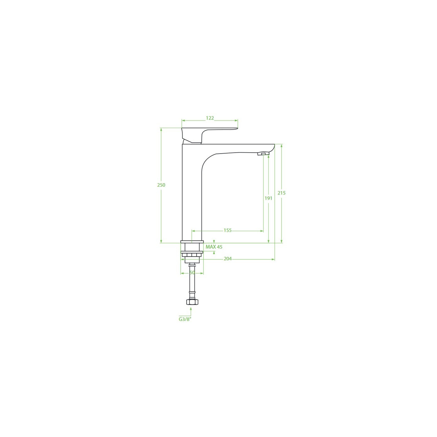 Bateria Umywalkowa Stojąca Nablatowa RAILA