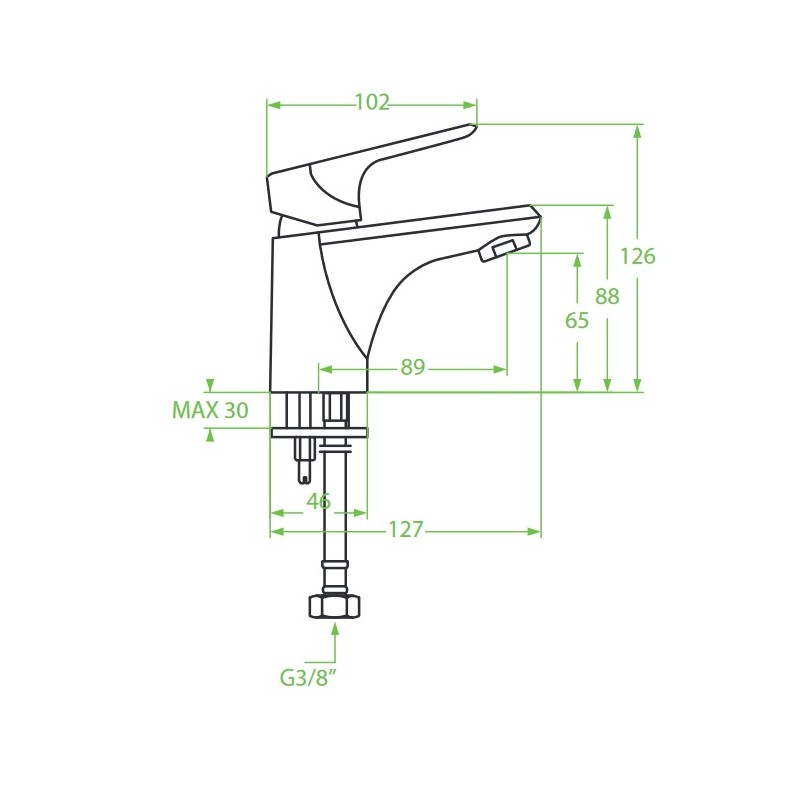 Bateria Umywalkowa Stojąca RONDO Chrom Bateria Umywalkowa Stojąca RONDO Chrom
