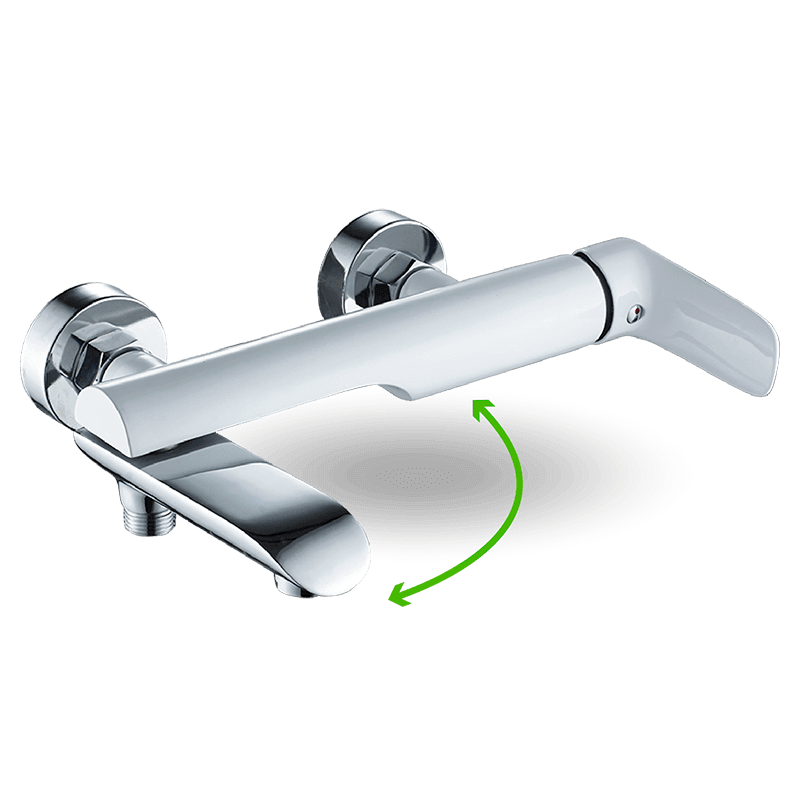 Bateria Wannowa Ścienna z Ruchomą Wylewką Bateria Wannowa Ścienna z Ruchomą Wylewką