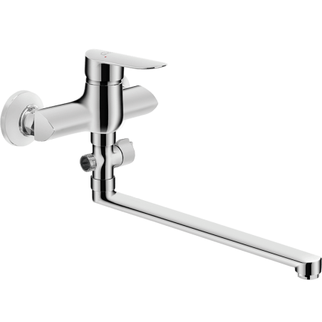 Bateria Wannowa Ścienna Ruchoma Wylewka APPIA Chrom