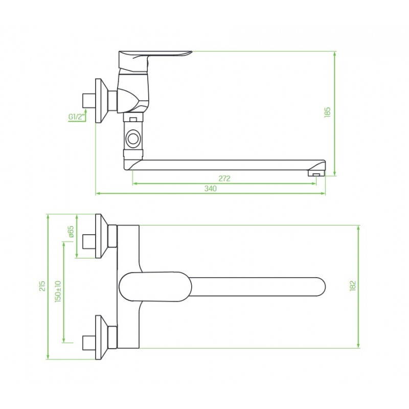 Bateria Wannowa Ścienna Ruchoma Wylewka APPIA Chrom Bateria Wannowa Ścienna Ruchoma Wylewka APPIA Chrom