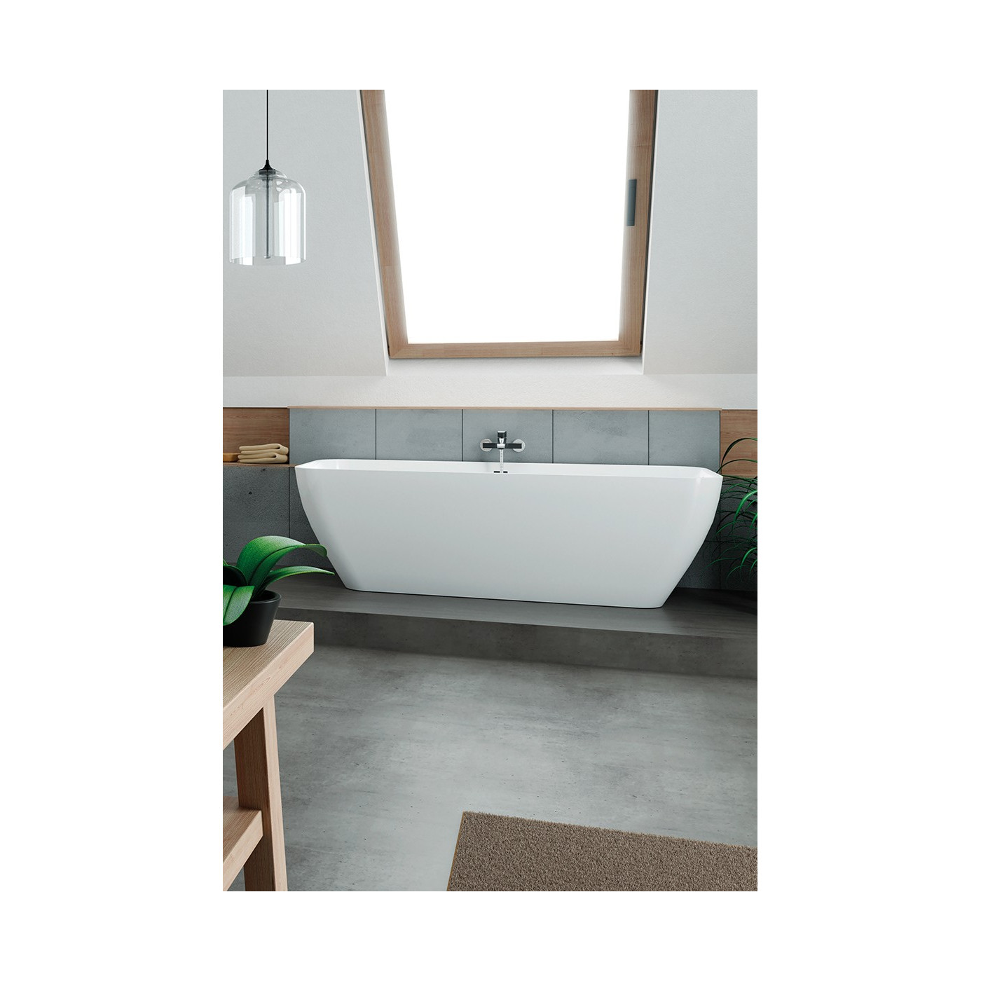 Bateria Wannowa Ścienna LARGO Czarny / Chrom Bateria Wannowa Ścienna LARGO Czarny / Chrom