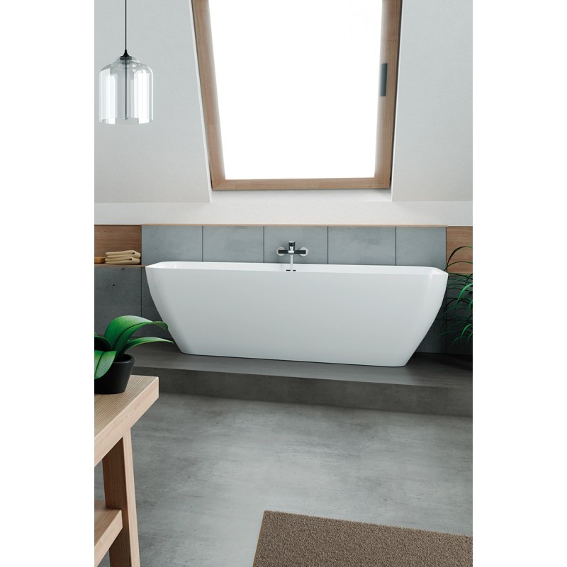 Bateria Wannowa Ścienna LARGO Czarny / Chrom Bateria Wannowa Ścienna LARGO Czarny / Chrom