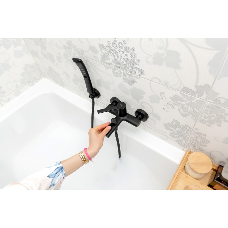 Bateria Wannowa Ścienna PINAR Czarna