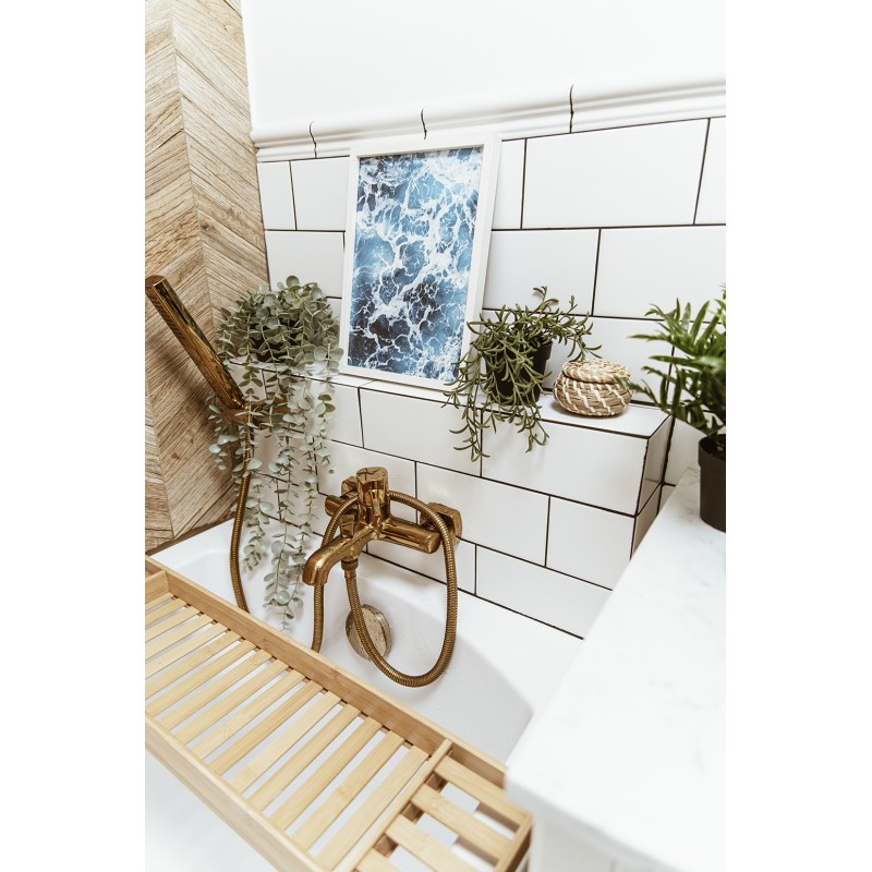 Bateria Wannowa Ścienna POLA Różowe Złoto