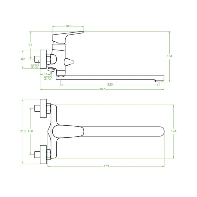 Bateria Wannowa Ścienna Ruchoma Wylewka RONDO Bateria Wannowa Ścienna Ruchoma Wylewka RONDO