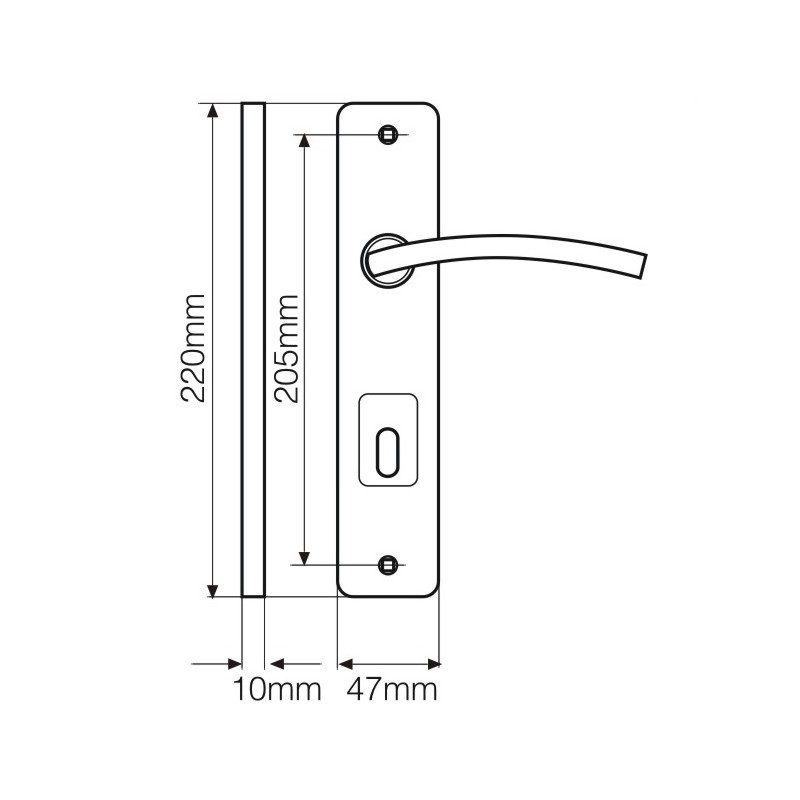 Klamka Wewnętrzna MADERA Satyna Chrom Klucz Klamka Wewnętrzna MADERA Satyna Chrom Klucz