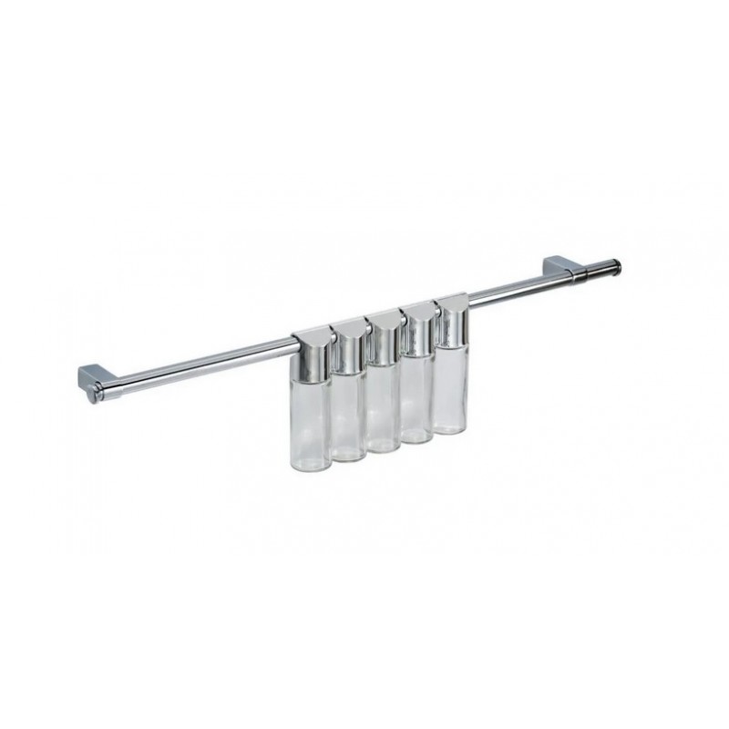 Pojemniki na Przyprawy 5 sztuk Chrom Pojemniki na Przyprawy 5 sztuk Chrom