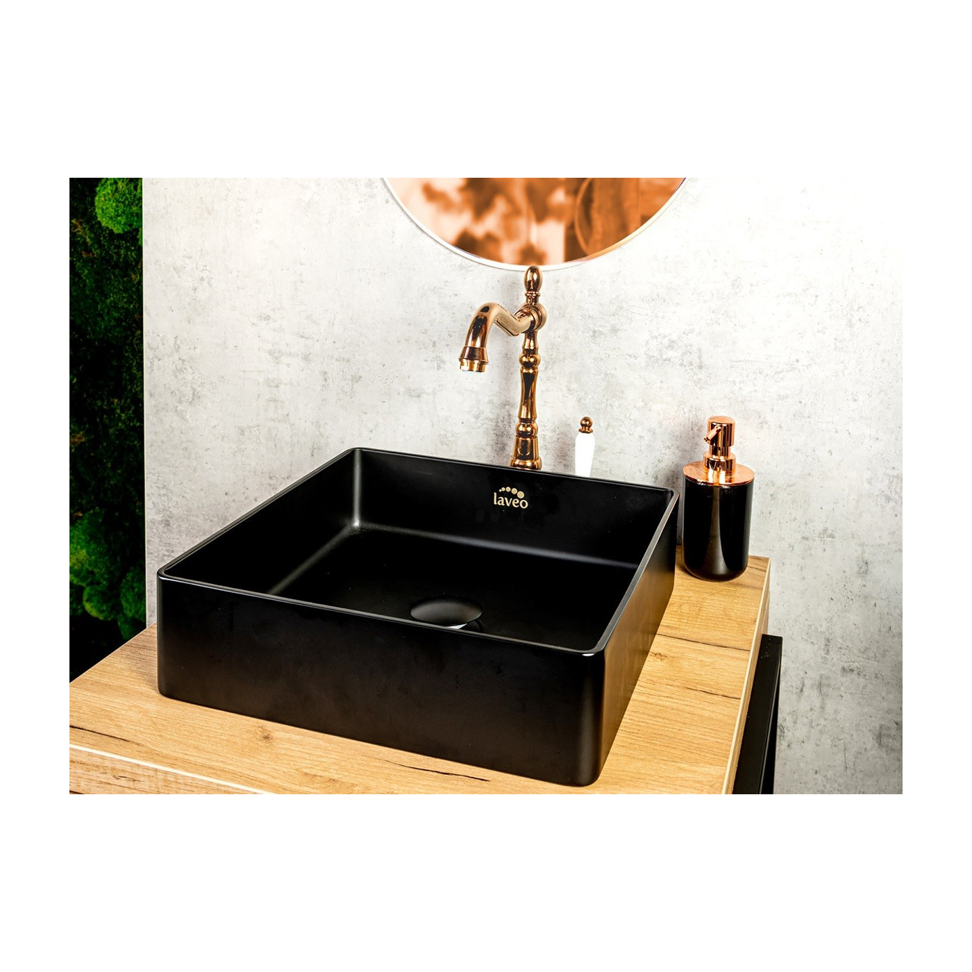 Umywalka Nablatowa Stalowa z korkiem Klik-Klak