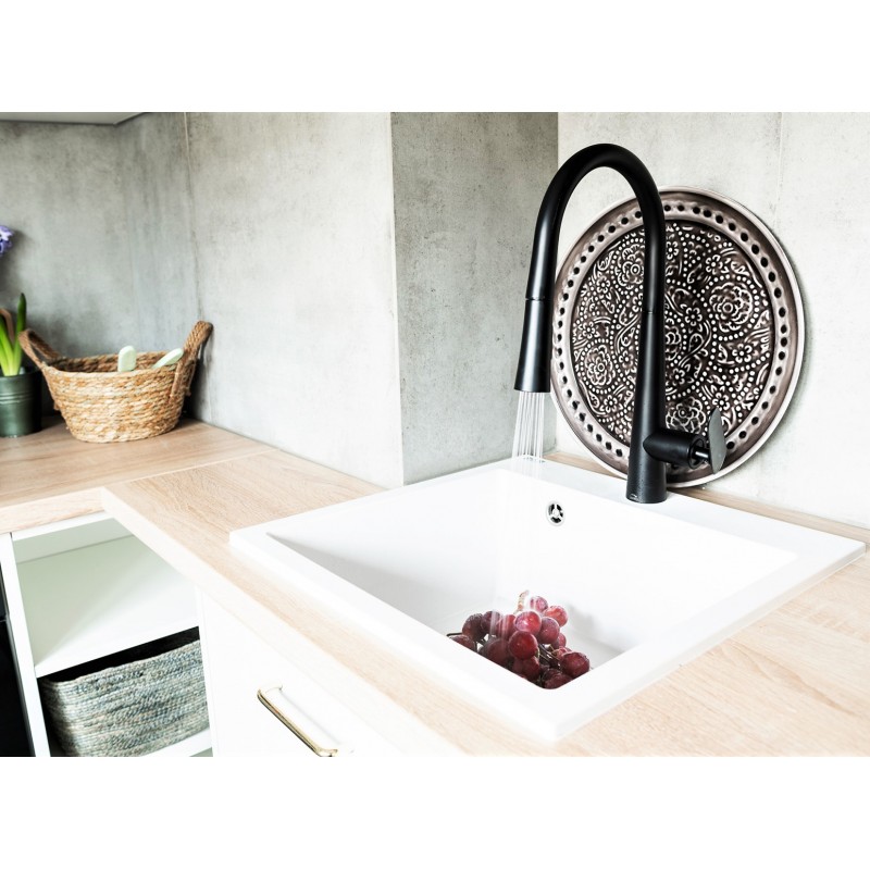 Zlew Zlewozmywak Jednokomorowy Alena Biały Zlew Zlewozmywak Jednokomorowy Alena Biały