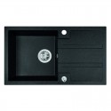 Zlew Zlewozmywak Jednokomorowy Czarny z Ociekaczem BARBADOS