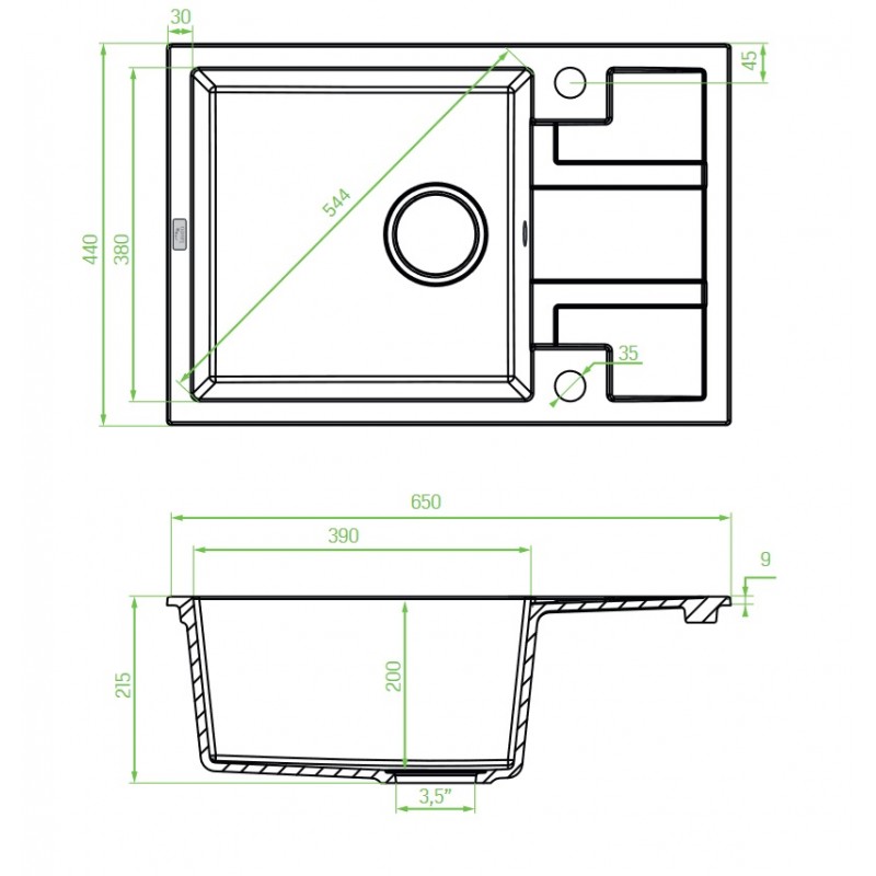 Zlew Zlewozmywak Jednokomorowy Beżowy z Półociekaczem Barbados Zlew Zlewozmywak Jednokomorowy Beżowy z Półociekaczem Barbados