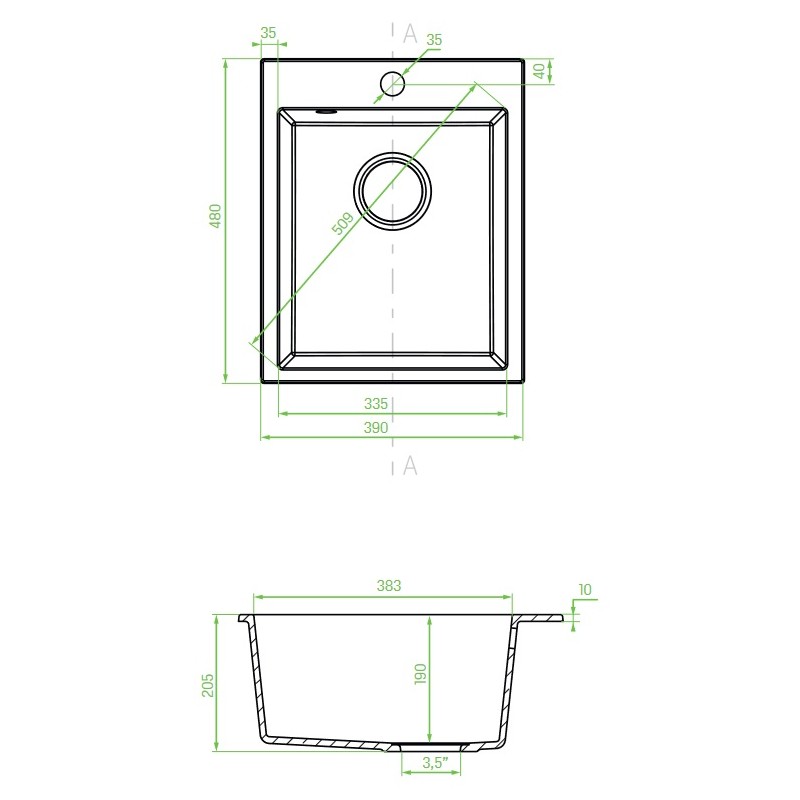 Zlew Zlewozmywak Granitowy Szary CHICHI