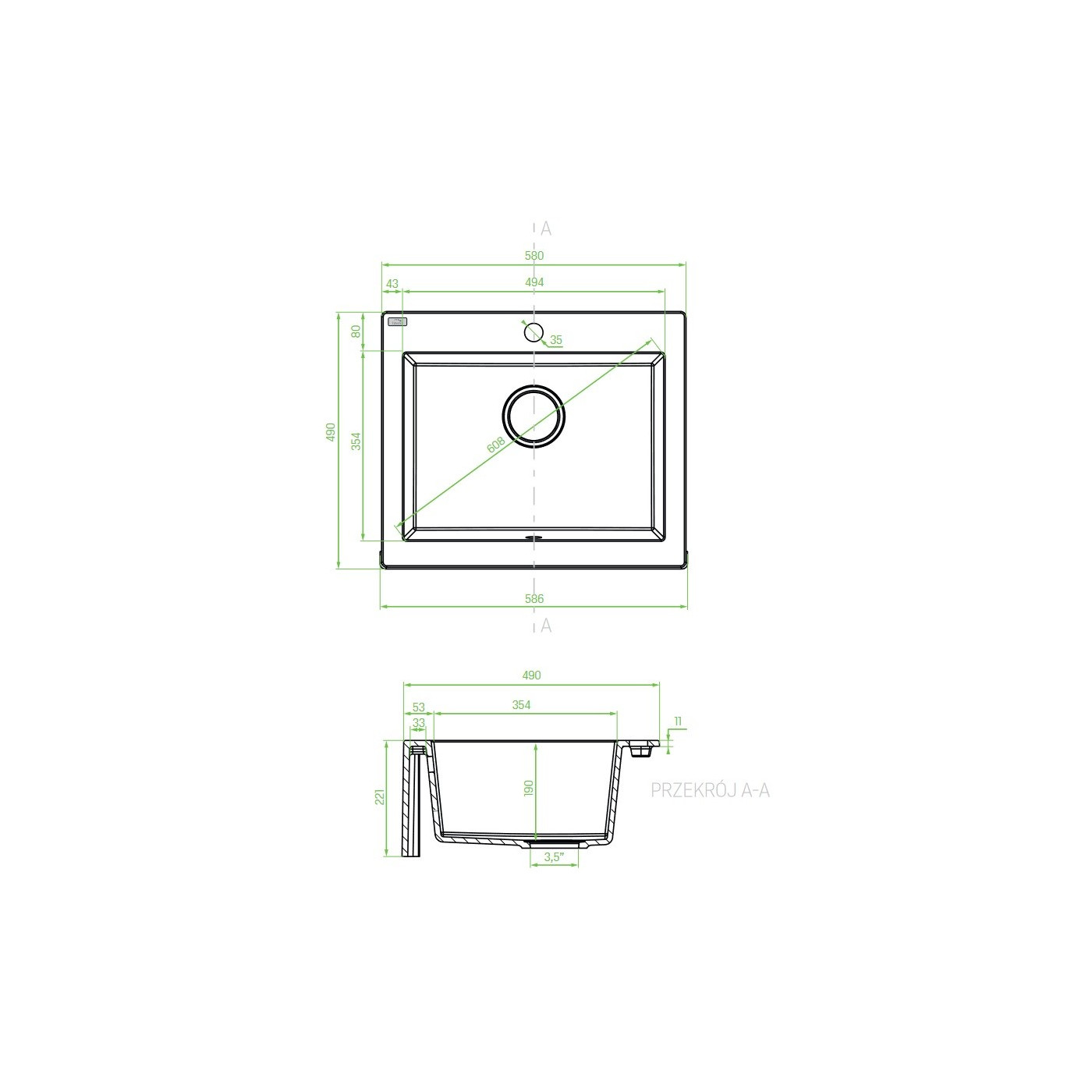 Zlew Zlewozmywak Granitowy Beżowy KOMODO Zlew Zlewozmywak Granitowy Beżowy KOMODO