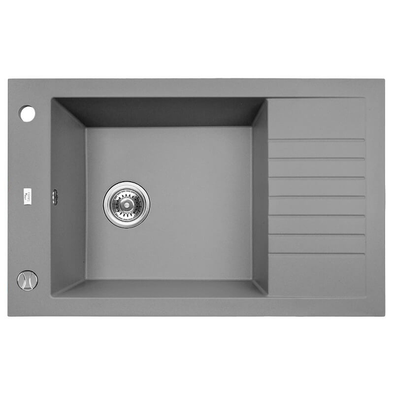 Zlew Zlewozmywak Granitowy szary z Półociekaczem Pionier Zlew Zlewozmywak Granitowy szary z Półociekaczem Pionier