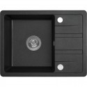 Zlew Zlewozmywak Granitowy Czarny z Półociekaczem Zlew Zlewozmywak Granitowy Czarny z Półociekaczem