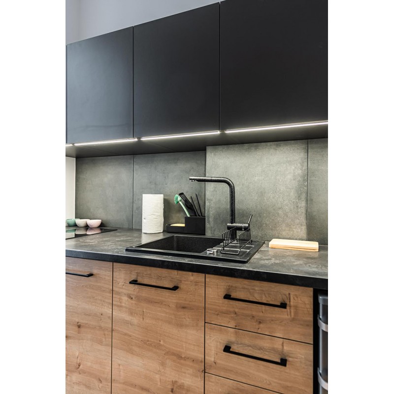 Zlew Zlewozmywak Granitowy Czarny z Półociekaczem Zlew Zlewozmywak Granitowy Czarny z Półociekaczem