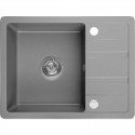 Zlew Zlewozmywak Granitowy Szary z Półociekaczem