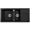 Zlew Zlewozmywak Granitowy Czarny 1,5 Komorowy