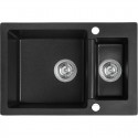Zlew Zlewozmywak Granitowy Czarny 1,5 Komorowy