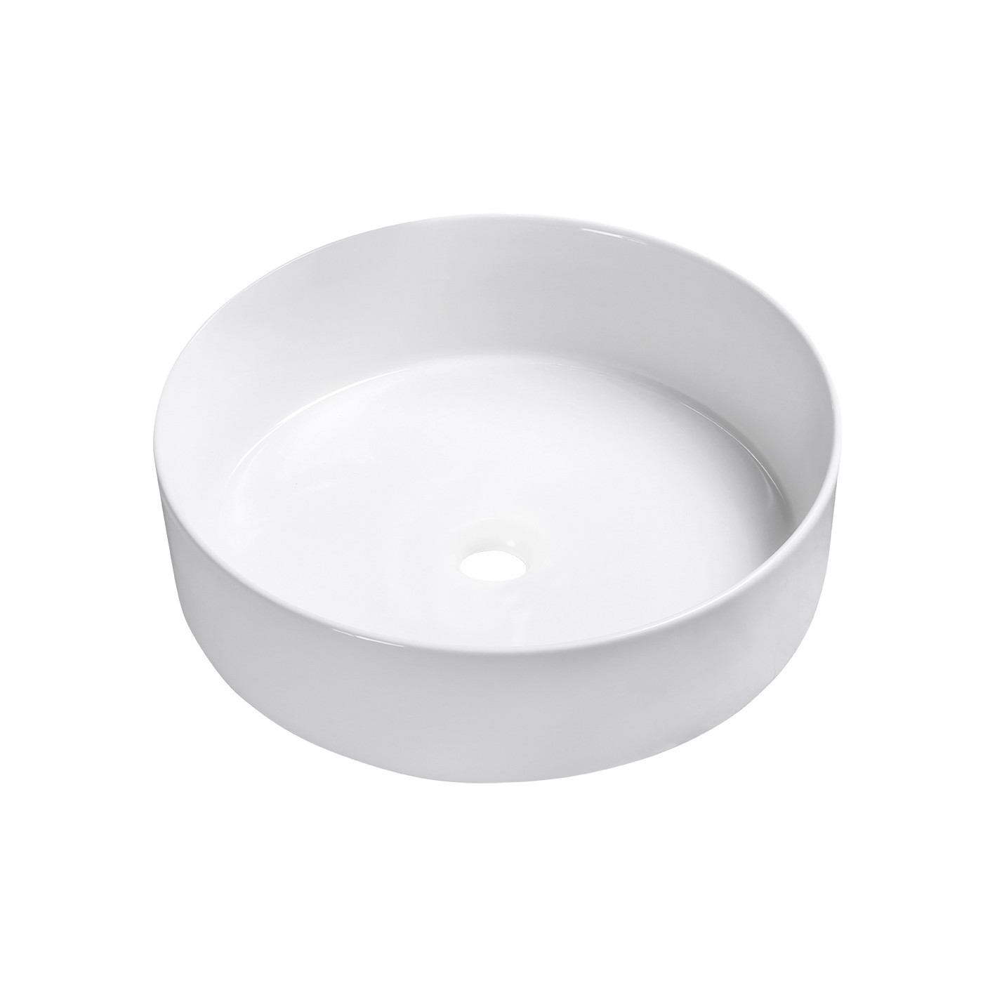 Umywalka Nablatowa Ceramiczna Okrągła Biała DESNA