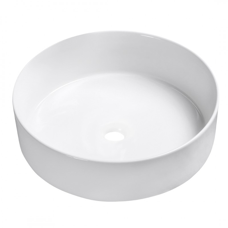 Umywalka Nablatowa Ceramiczna Okrągła Biała DESNA