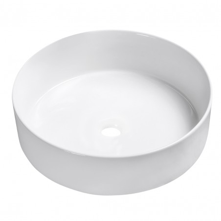 Umywalka Nablatowa Ceramiczna Okrągła Biała DESNA