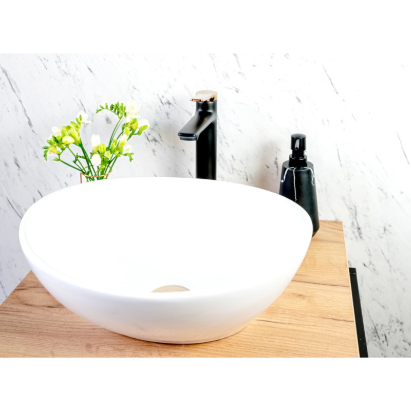 Okrągła Umywalka Nablatowa Ceramiczna DESNA