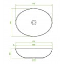 Umywalka Nablatowa Ceramiczna Owalna Biała DESNA
