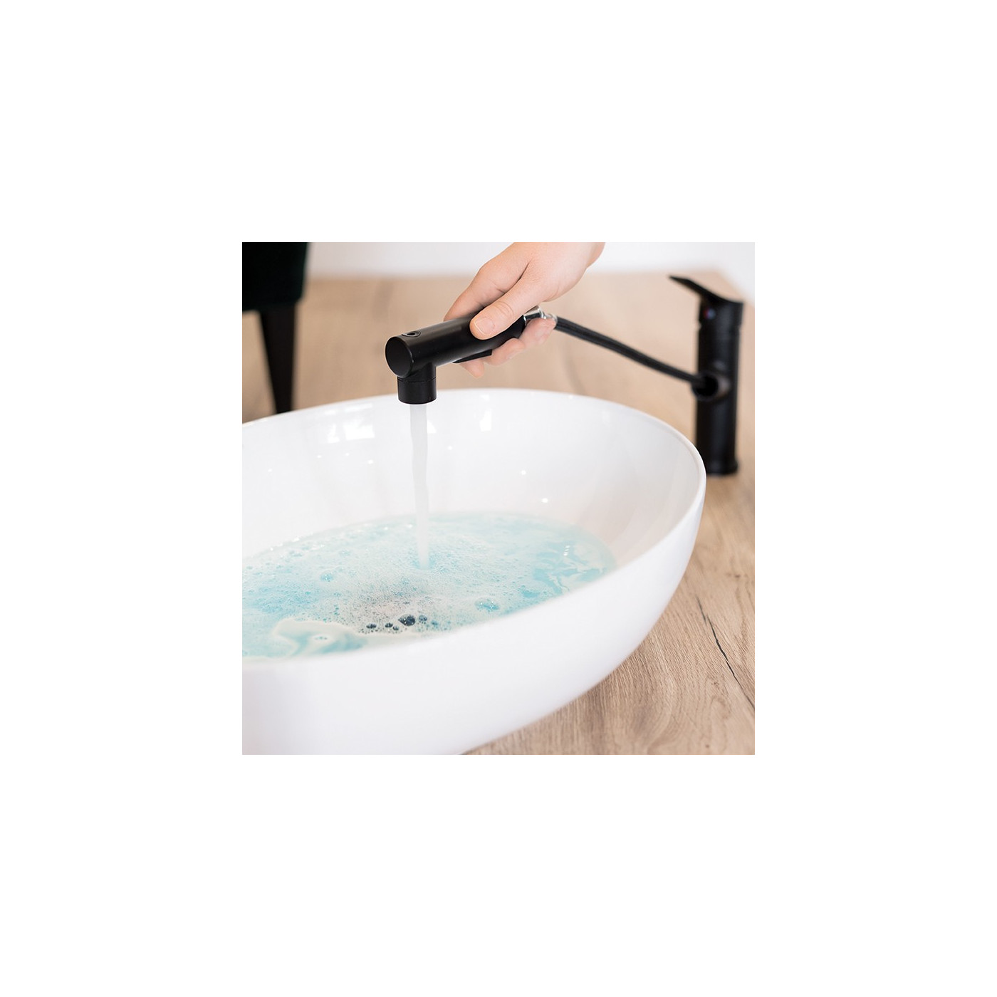 Umywalka Nablatowa Ceramiczna Owalna Biała DESNA