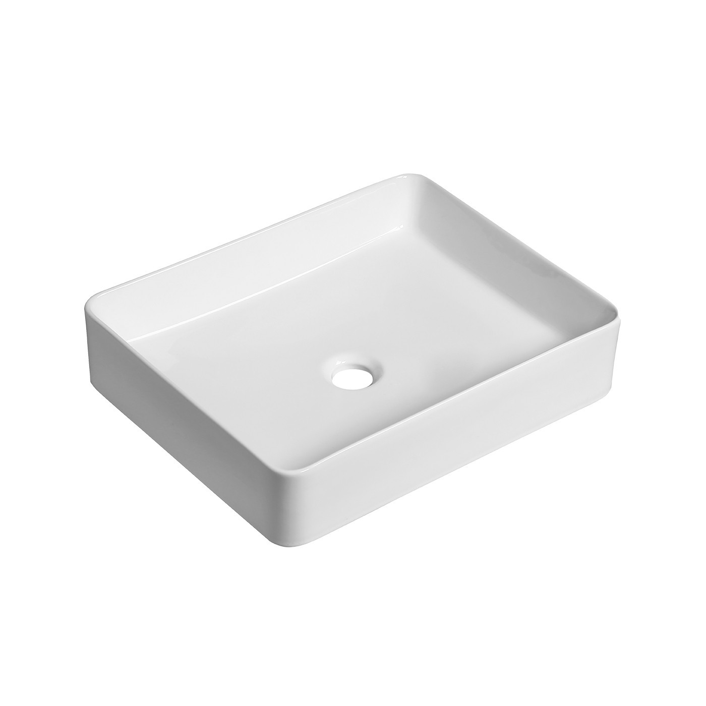 Umywalka Nablatowa Ceramiczna Biała KVADRATO