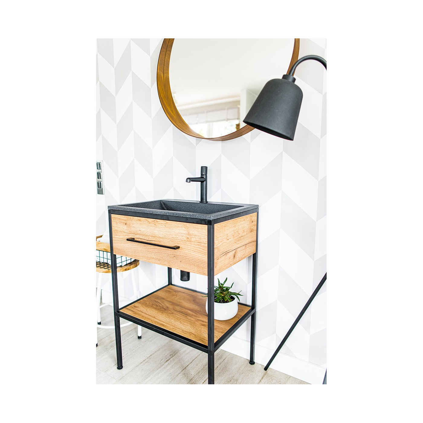 Umywalka Meblowa Granitowa Czarna ALBANO Umywalka Meblowa Granitowa Czarna ALBANO