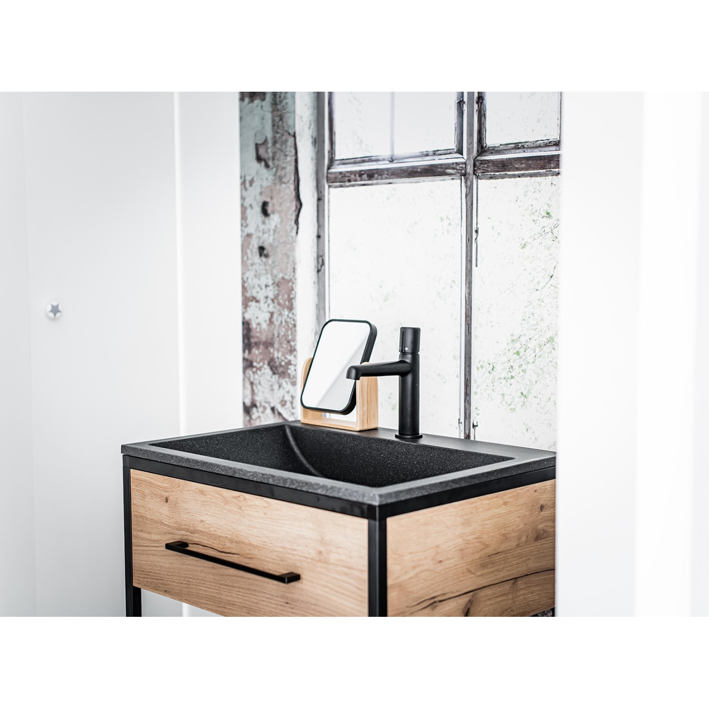 Umywalka Meblowa Granitowa Czarna ALBANO Umywalka Meblowa Granitowa Czarna ALBANO