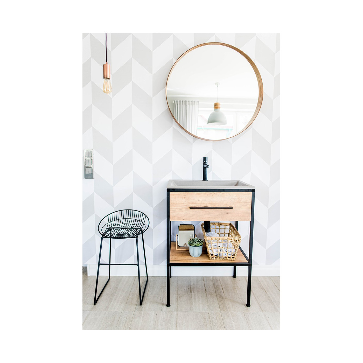 Umywalka Meblowa Granitowa Szara ALBANO Umywalka Meblowa Granitowa Szara ALBANO