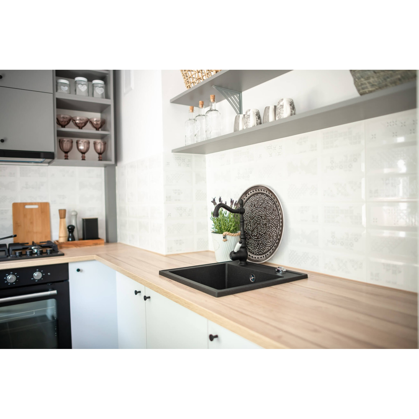 Bateria Zlewozmywakowa Stojąca Czarna EVORA BAE_765D Bateria Zlewozmywakowa Stojąca Czarna EVORA BAE_765D