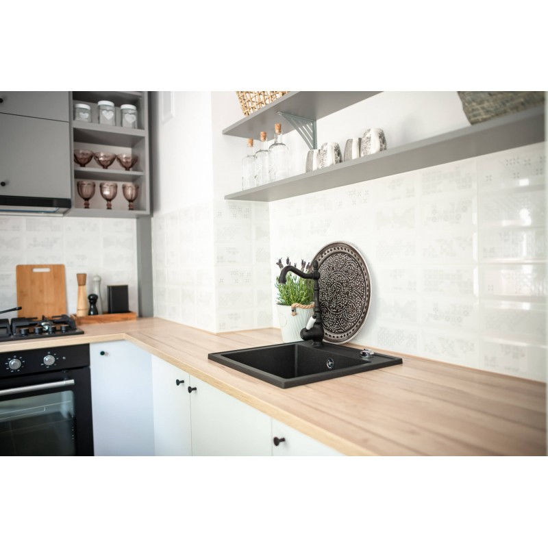 Bateria Zlewozmywakowa Stojąca Czarna EVORA BAE_765D Bateria Zlewozmywakowa Stojąca Czarna EVORA BAE_765D