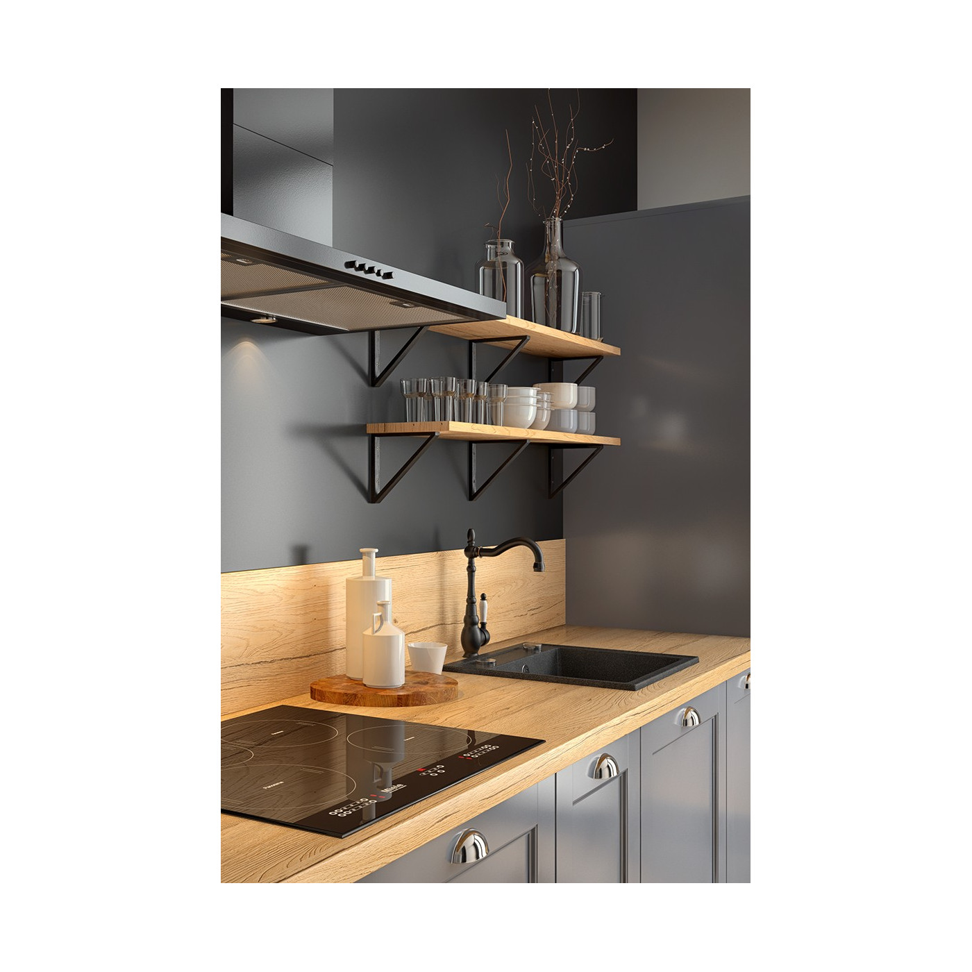 Bateria Zlewozmywakowa Stojąca Czarna EVORA BAE_765D Bateria Zlewozmywakowa Stojąca Czarna EVORA BAE_765D