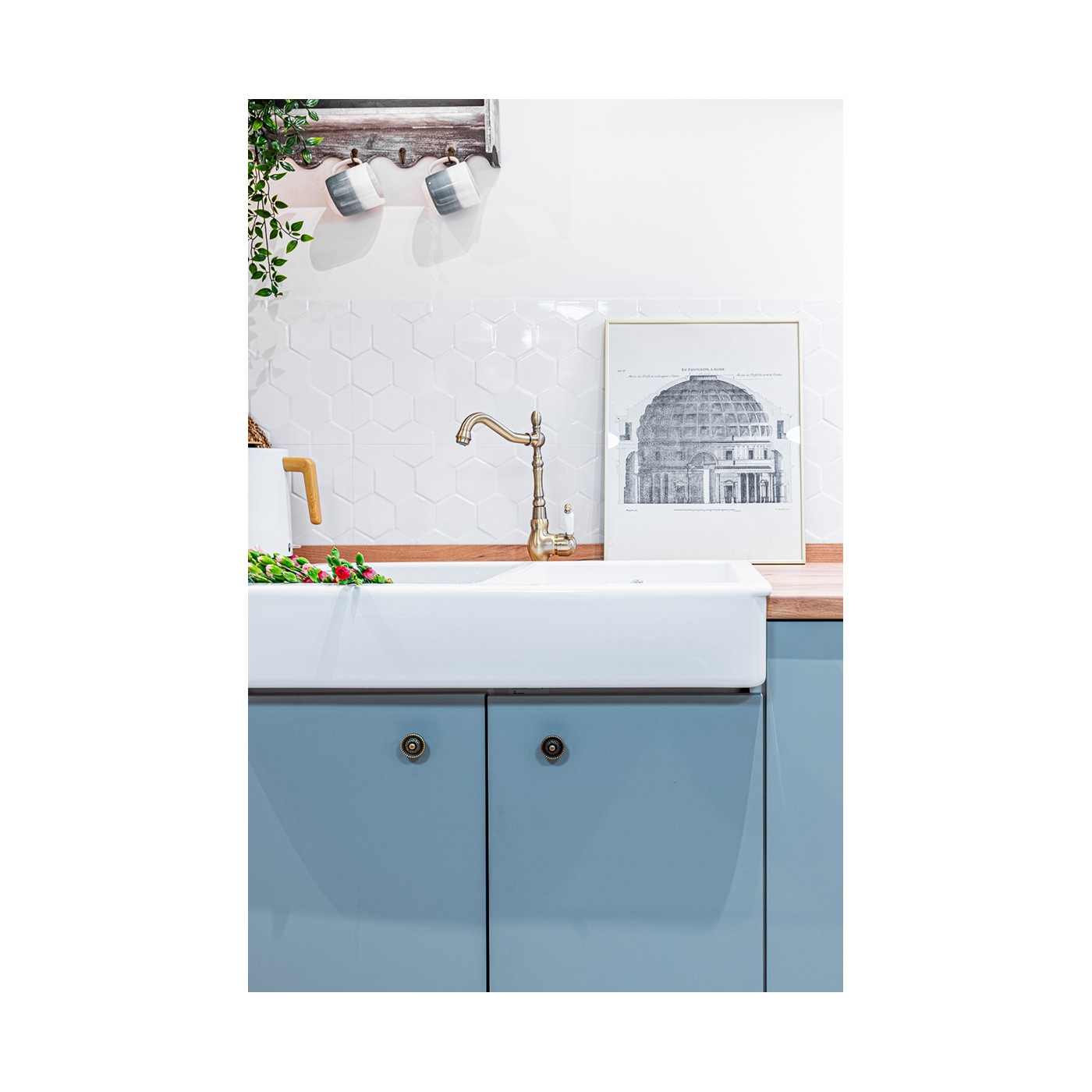 Bateria Zlewozmywakowa Stojąca Mosiądz Antyczny Bateria Zlewozmywakowa Stojąca Mosiądz Antyczny